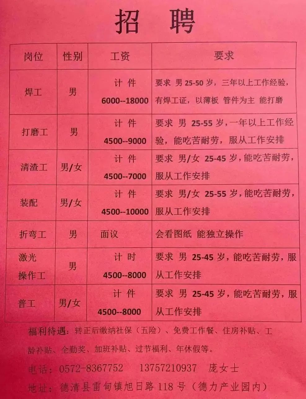 巩义市区最新招聘信息汇总